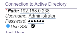 Use SSL Setting under Connection to Active Directory